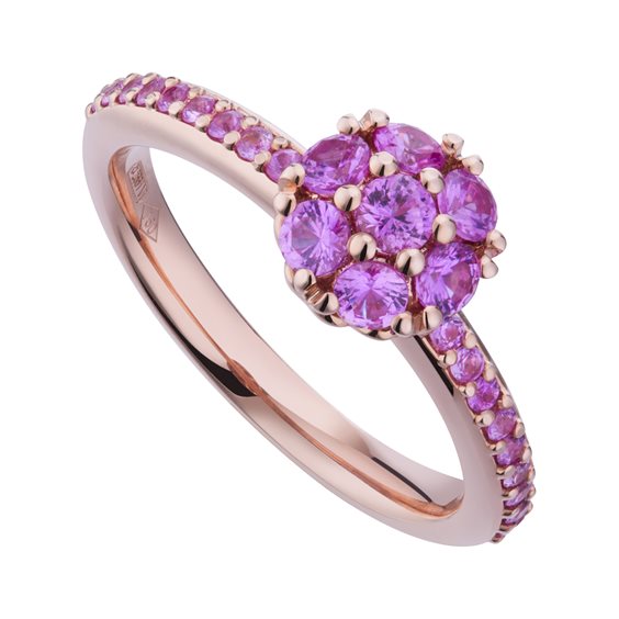 Anello World Diamond Group Donna in Oro rosa Zaffiro 0.90 Ct APVC025ZP/Z-0.90-13 - APVC025ZP/Z-0.90-13